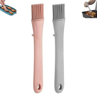 OEM 2 Piezas, Engrasado, Pinceles Para Pincelar Huevos Y Pasteles, Gris + Rosa, Engrasado De Silicona, Engrasado, Asar A La Parrilla Y Cocinar