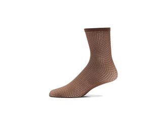 Wolford Shimmer Effect Socks Womens Crew Cut Socks Shoes Saba/Gold, Polyamide/Polyester
