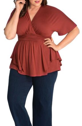 Kiyonna Promenade Top in Teracotta at Nordstrom, Size 1X