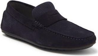 BOSS Dandy Perforated Penny Loafer in Dk Bu at Nordstrom Rack, Size 11Us / 10Uk
