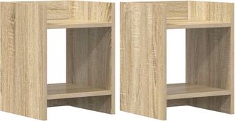 vidaXL Vidaxl Supporto Per Piante 2 Pz Rovere Sonoma 30 X 30 X 40 Cm