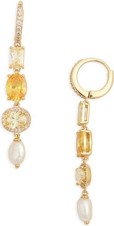 Nadri Maiden Linear Drop Earrings in Gold/yellow at Nordstrom