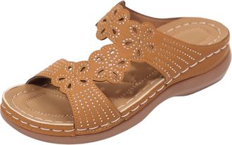 Generic Wedge Sandals Women Comfortable Summer Sandal Open Toe Solid Color Stylish Lightweight Breathable Orthopedic Slip On Sandals Summer Beach