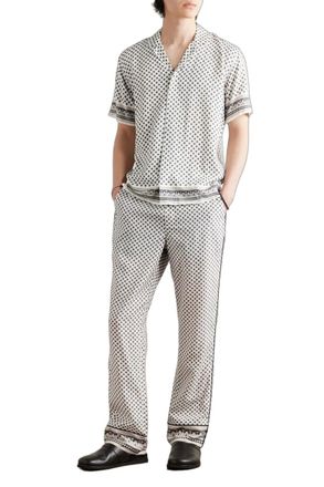 Orlebar Brown Polka Dot Lyocell Trousers - White