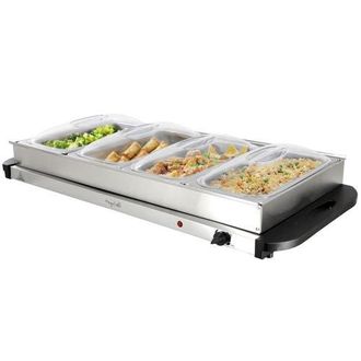 MegaChef Buffet Server & Food Warmer With 4 Removable Sectional Trays, Heated Warming Tray and Removable Tray Frame in Grey at Nordstrom