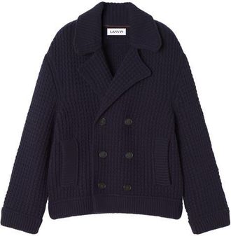Lanvin Oversized Wool Pea Coat in Montana at Nordstrom, Size Xx-Small