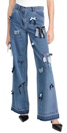 LoveShackFancy Dessa Pants In Obsidian Blue
