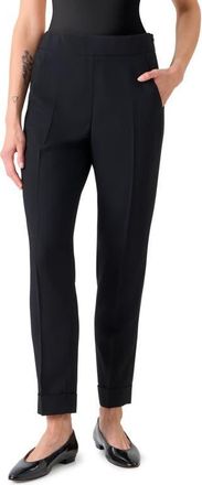 Akris Chris Virgin Wool Blend Tapered Leg Pants in Black at Nordstrom, Size 10