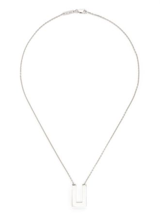 Tom Wood Halsketting met vierkante hanger - Zilver
