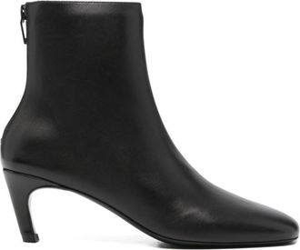 Toteme Black Leather ankle boots