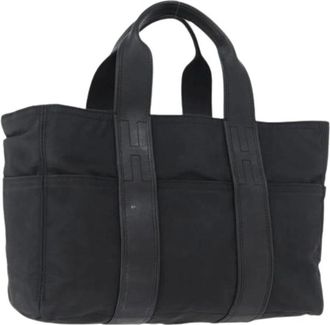 Herm&egrave;s Pre-owned Tote Bags, female, Black, Size: ONE SIZE Pre-owned Nylon Hand Bag