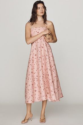 Reformation Monette Strapless Midi Dress