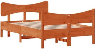 vidaXL Vidaxl - Estructura De Cama Sin Colch&oacute;n Madera Maciza Marr&oacute;n 120x190 Cm