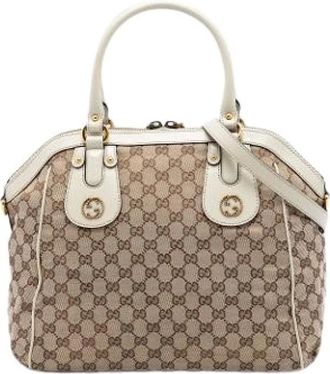 Gucci Pre-owned Handbags, female, Beige, Size: ONE SIZE Pre-owned The Scarlett