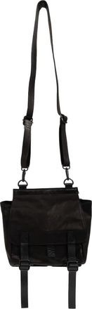 Yohji Yamamoto Leren Tas - Heren - Schoudertassen - Zwart - L - Leer - Tassen