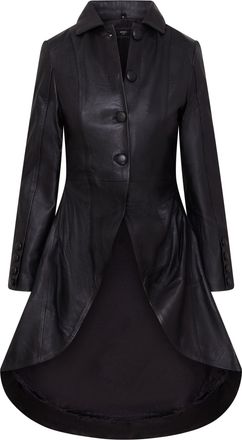 Infinity Leather Womens Gothic Full Length Victorian Leather Coat - Vantaa
