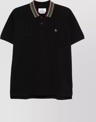 Vivienne Westwood striped collar polo shirt