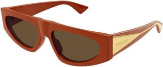 Bottega Veneta Authentieke Stijlvolle Brillen- Premium Kwaliteit! - unisex - Zonnebrillen - Oranje - 57 MM - Accessoires