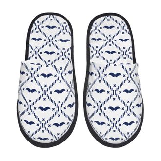 Generic Home Slipper Hipster Mustache Print Warm Slipper Non-Slip Scuff Slippers Comfortable Fluffy Slippers For Winter Hotel Travel M
