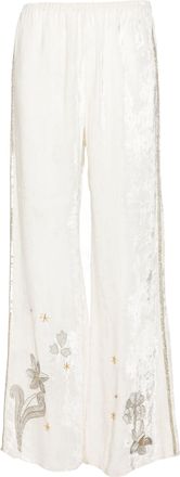 Forte_Forte Frangipane Gardens Embroidery Velvet Pants