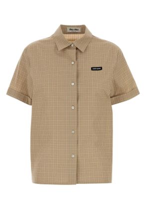 Miu Miu Embroidered Poplin Shirt