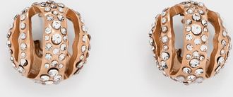 Charles & Keith Aine Crystal Sculptural Hoop Earrings