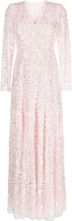 Needle & Thread Isabella sequin-embellished dress - women - Polyester - 14 - Pink