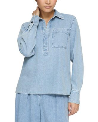 Lafayette 148 New York Patch Pocket Popover Shirt