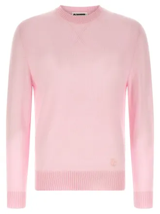 Jil Sander Virgin Wool Crewneck Sweater - Pink