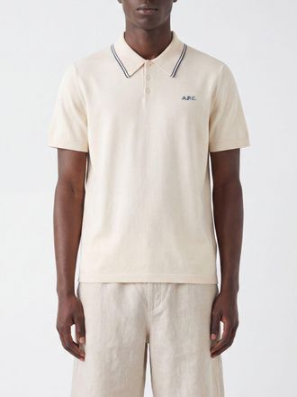 A.P.C. A. P.C. Polo a maniche corte in cotone con logo a contrasto