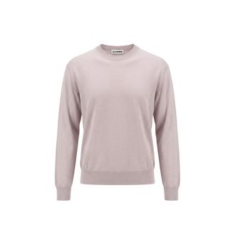 Jil Sander Round-neck Knitwear, female, Pink, Size: M Crew Neck Sweater