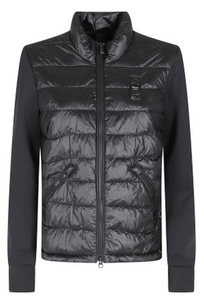 Blauer Black Haskel Mandarin Collar Zippered Polyamide Down Jacket