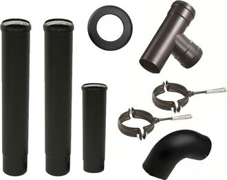 MBM Kit De Tubos Para Estufas De Pellets De 80 Mm De Di&aacute;metro