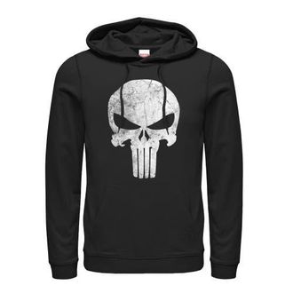 MARVEL Mens Marvel Punisher Retro Skull Symbol Pull Over Hoodie in Black at Nordstrom, Size Xx-Large