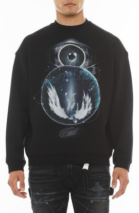 Cult of Individuality Cotton Fleece Graphic Sweatshirt in Teardrop at Nordstrom, Size Xxx-Large
