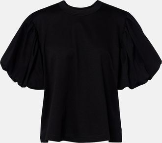 Comme Des Gar&ccedil;ons Puff-sleeve cotton jersey T-shirt