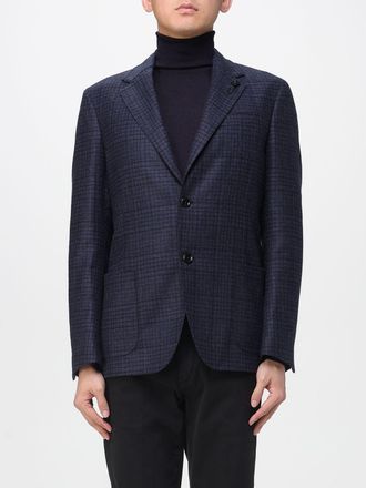 Lardini Blazer monopetto Lardini in lana e cashmere Principe di Galles
