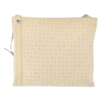 Bulgari Pre-owned Cross Body Bags, female, Beige, Size: ONE SIZE Pre-owned Vintage Shoulder Bag