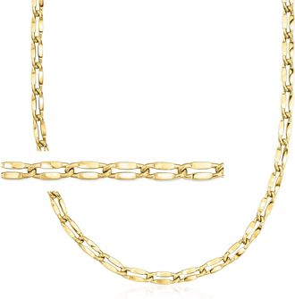 Ross-Simons Italian 14kt Yellow Gold Mirror-Link Necklace