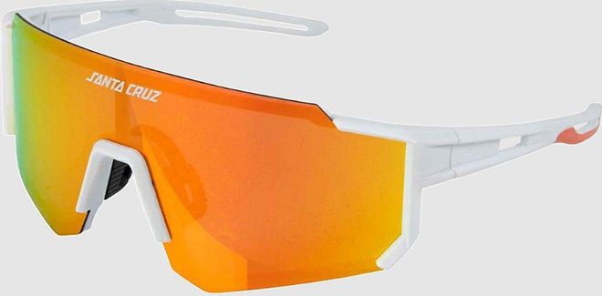 Strip Racer White Orange Sonnenbrille weiss