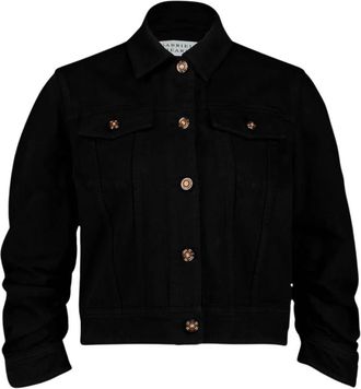 Gabriela Hearst Adira Cropped Denim Jacket - Dames - Spijkerjassen - Zwart - L - Denim - Jassen