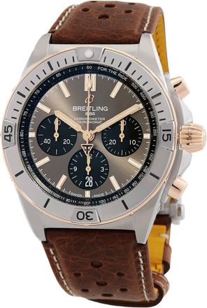 Breitling Chronomat B01 42 Triumph Chronograph Automatic Grey Dial Mens Watch TB0134101M1X1