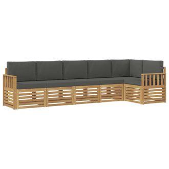 vidaXL Conjunto De Sof&aacute;s De Exterior 6 Pcs Blanco Y Antracita Vidaxl