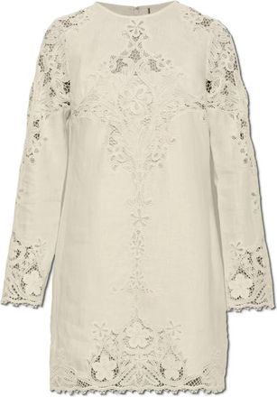 Ulla Johnson Camie Linnen Mini Jurk - Dames - Korte kleedjes - Beige - 3XS - Linnen - Kleedjes