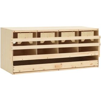 vidaXL Ponedero Para Gallinas 4 Compartimentos Madera Pino 106x40x45cm Vidaxl