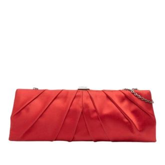 Valentino Pre-owned Clutches, female, Red, Size: ONE SIZE Pre-owned Fabric Shoulder Bag