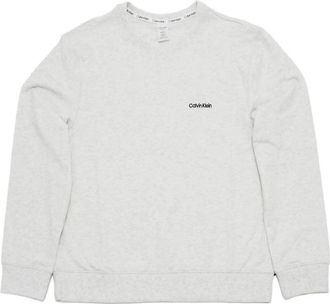 Calvin Klein Womens Modern Cotton Lounge Sweatshirt In Snow Heather