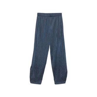 Giorgio Armani Pliss&eacute;-effect Crystal-embellished Trousers