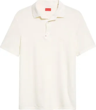 Isaia Wool Piqu&eacute; Polo in Open White 010 at Nordstrom, Size Xx-Large
