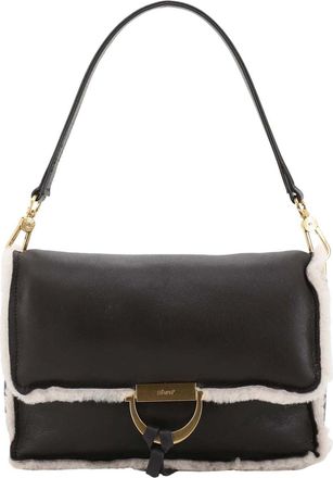 Abro Abro Shoulder Bag Leather Shearling Reversible Shoulder Bag Temi Dark Brown/White Dark Brown